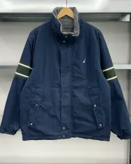 (XL) 90'S NAUTICA リバーシブル フリース アウター-M1272
