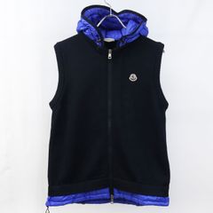 MONCLER ダウンフード付ニットベスト - メルカリ