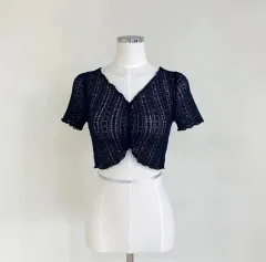 シースルー ブラック クロップド