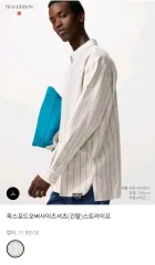 ユニクロ UUNIQLO jwa Oxford（オックスフォード）オーバーサイズシャツ ストライプ xl