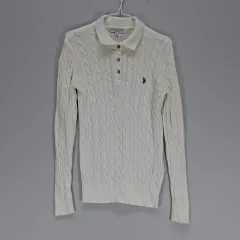 U.S.POLO ASSN. レディース90 ニットTシャツ 2022AW 白 04017