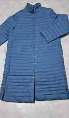 TNGT ブルー キルティング ロング 軽量 ダウン コート77