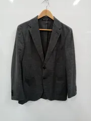 ピ645●UNITEDARROWS GREEN LABEL RELAXING●ユナイテッドアローズグリーンレーベルリラクシング●テーラードジャケット●背抜き●イタリア製生地●トレーサブルウール●ボケットあり●共布●スペアボタンあり●メンズ●size46●グレー