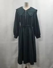 1311 (L ECCOVE) フリル ビック襟 ベルト ONE PIECE (FREE)