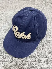 ポロ アプリケ ツイル ベースボールキャップ ネイビー
