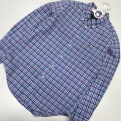 10-12t 150-160 ラルフローレン Polo Kids(ポロキッズ) チェック ブルー シャツ