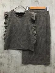 ZARA ザラ フリル ベスト タイトスカート セットアップ sizeS/グレー ■◆ レディース