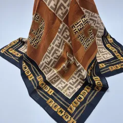 【used品】美品！FENDI レディーススカーフ スモールサイズ タグなし