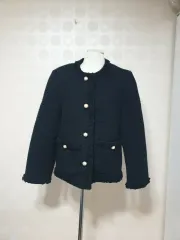 新品/ニットジャケット66/冬ジャケット66/ツイードジャケット66/ブラックジャケット66
