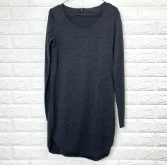 セオリー ロング ニット ワンピース P チャコール