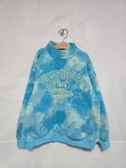 Outdoor Products ブルー ウォッシュ フリース モックネック スウェット キッズ 145 1216
