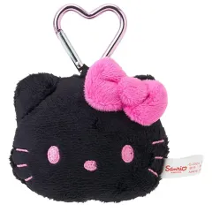 日本 Sanrio(サンリオ) 正規品) HELLO KITTY(ハローキティ) ブラック ファー ぬいぐるみ キーホルダー