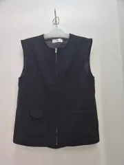 ブラック ジッパー ベスト