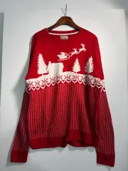 U S A クリスマス アグリーニット L XL