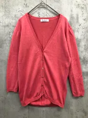 a.v.v アーヴェヴェ Vネック コットン 七分袖 コンパクト シンプル カーディガン size38/ピンク系 ■■ レディース