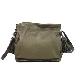 本物 ロエベ LOEWE フラメンコ タッセル ショルダーバッグ ポシェット レザー ブロンズ バッグ 中古・のサムネイル