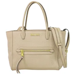 本物 ミュウミュウ MIU MIU マドラス 2WAY ショルダーバッグ ハンドバッグ ポシェット レザー ピンク バッグ 中古・