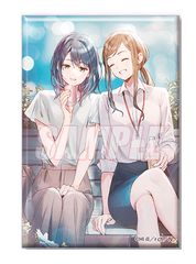 安達桜 島村抱月 安達としまむら オンラインくじ 2025 D賞 D-12 スクエア缶バッジ 99.9カバーイラスト くじ引き堂 グッズ 缶バッジ カンバッジ 缶バッチ カンバッチ