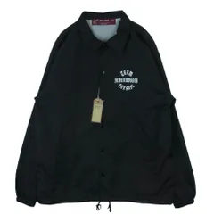 HideandSeek ハイドアンドシーク HJ-FS1201 フロント バック ロゴ プリント コーチ ジャケット ブラック系 L【新古品】【未使用】【中古】のサムネイル
