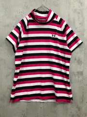 UNDER ARMOUR アンダーアーマー モックネック ゴルフウエア 半袖 Tシャツ sizeL/ピンク系 ■◆ レディース