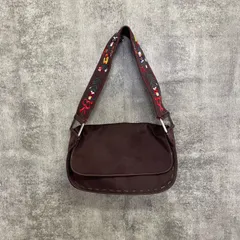 【I-1】刺繍 フラワー ショルダーバッグ レザー調 レディース ブラウン 花柄 刺繍デザイン 古着 カジュアル ナチュラル 斜め掛け バッグ おしゃれ 個性派 小物収納