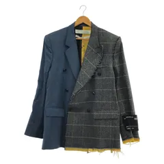 【中古】OFFWHITE Reconstructed jacket 48 ネイビー グレー オフホワイト リコンストラクトジャケット[17]のサムネイル