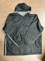 NIKE スウッシュ フード付きナイロンジャケット ブラック XL US古着