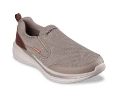 スケッチャーズ メンズ シューズ スニーカー リラックスフィット Skechers Relaxed Fit Slade Lucan SlipOn Sneaker Taupe トープ