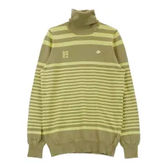 サイズ：1 PEARLY GATES パーリーゲイツ  タートルネック 長袖ニットセーター ボーダー柄 カーキ系 [240101652905] ゴルフウェア レディース ストスト