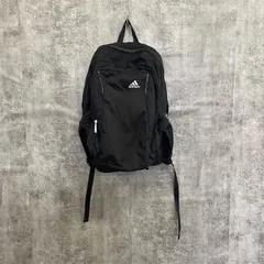 【I-3】adidas リュック ブラック 大容量 バックパック メンズ 通勤 通学 スポーツ シンプル ロゴ入り ナイロン 軽量 定番 人気モデル 古着
