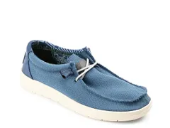 バンス メンズ シューズ デッキシューズ Vance Co Moore Boat Shoe Blue ブルー