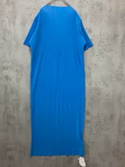 新品 Wee9s ウィークス デイリースーパーストレッチプリーツ 半袖 ワンピース size1/ブルー ■◆ レディース