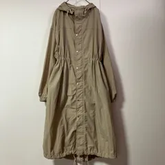 LOWRYS FARM ローリーズファーム ナイロン ブルゾン サイズF スプリング コート モッズコート 薄手 ベージュ　　　　T-133