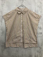 Te chichi テチチ TMK-1708048 ストライプ フレンチスリーブ シャツ sizeF/ベージュ系 ■◆ レディース