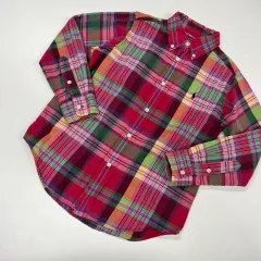 6t 125 ラルフローレン Polo Kids(ポロキッズ) CHECK シャツ