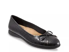トロッターズ レディース シューズ パンプス Trotters Dellis Ballet Flat Black Croc Print ブラック