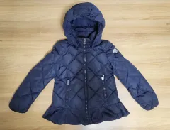 モンクレール キッズ 女の子 ネイビー ダウン アウター (6y)