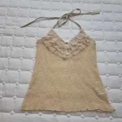 アンゴラホルターネック ニット トップス