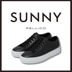 新品未使用 ペリーコ サニー スムースレザー スニーカー ブラック 27.5cm相当【PELLICO SUNNY】レースアップシューズのサムネイル