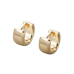 【ゴールド×ピアス】[Cream dot. クリームドット公式] ピアス レディース   ニッケルフリー フープ ワンタッチ キャッチレス 中折れ フラット メタル ワイド幅 極小 ミニ 6mm 耳たぶフィット フィット  