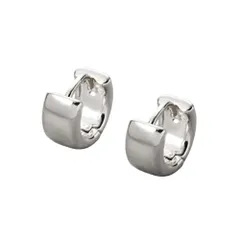 【シルバー×ピアス】[Cream dot. クリームドット公式] ピアス レディース   ニッケルフリー フープ ワンタッチ キャッチレス 中折れ フラット メタル ワイド幅 極小 ミニ 6mm 耳たぶフィット フィット  