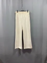 コーデュロイ アイボリー 起毛 ストレッチゴム イージーパンツ (ウエスト:27-28)