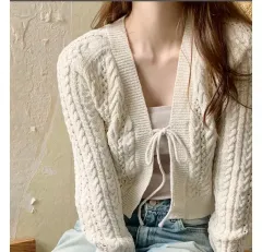 ニット リー ボレロ(クリーム/チャコール)