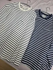 ROUGH SIDE ストライプ Tシャツ 白/黒 まとめ 3サイズ