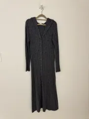 ザラ フード付きワンピース ロング丈ワンピース レイヤードワンピース