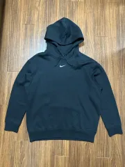 (M) ナイキ センター ロゴ ミッド スウッシュ フーディー Tシャツ ブラック