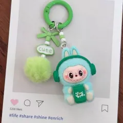 Labubu コカコーラ キャラクター シリーズ ぬいぐるみ キーホルダー (ドリンク コラボ) キーホルダー <ミント>