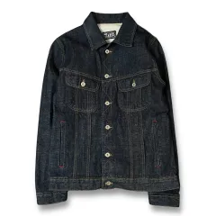 カーボン インディゴデニム デザインテープ ツーポケット デニム ジャケット