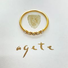アガット agete K10 透かしリング #9 - メルカリ