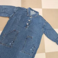 デニム 찐デニムワンピース 130-140
